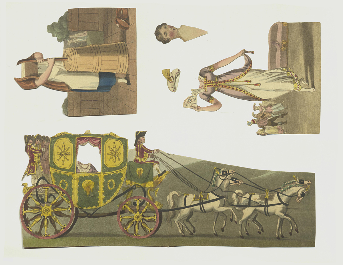 One of two sheets of paper dolls for Cinderella