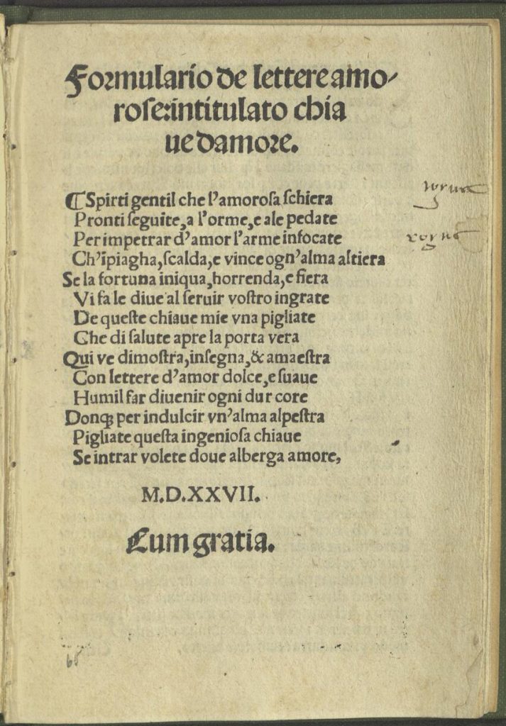 Title page of the Formulario